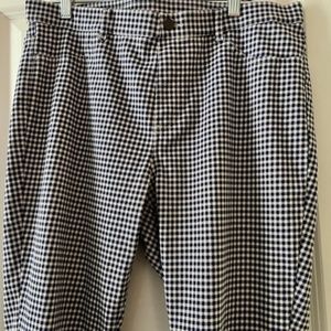 Uniqlo Navy White Gingham Pixie (ankle) Pant XXL